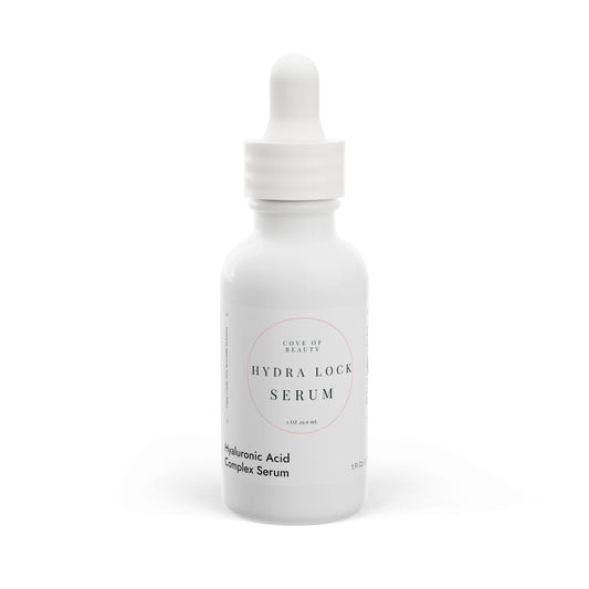 HydraLock Serum in a white bottle with dropper